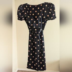 Vintage Betsey Johnson Silk Polka Dot Baby Doll Dress Size 4